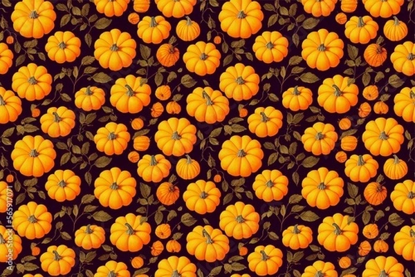 Fototapeta pumpkin seamless pattern texture
