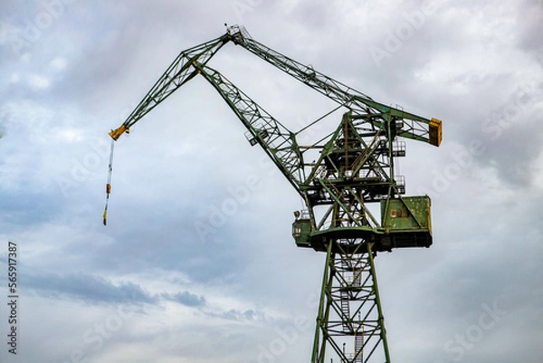 Fototapeta Shipyard crane