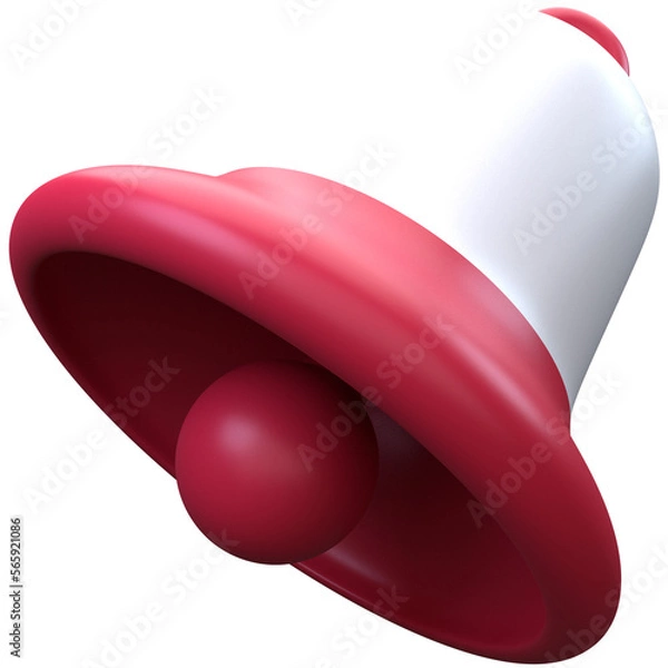 Fototapeta 3d bell icon, for UI, poster, banner, social media post. 3D rendering