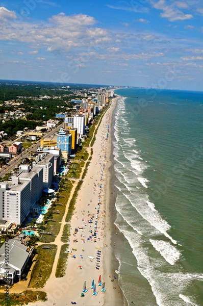 Obraz Aerial View of Myrtle Beach Coastline-1