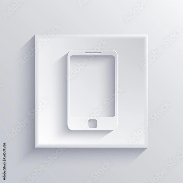 Fototapeta Vector light square icon. Eps 10
