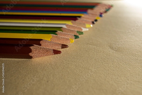 Fototapeta pencils in a row
