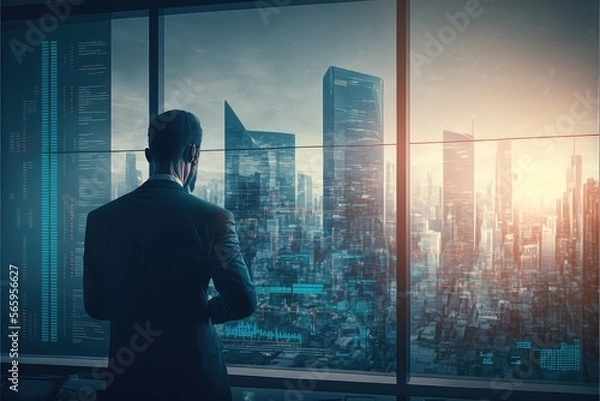 Obraz Stock trading man