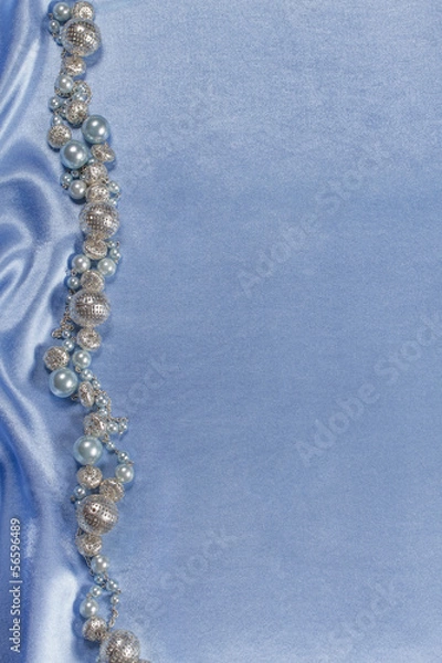 Obraz Delicate satin background with beads