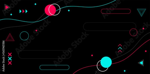 Obraz Abstract background  copy space design with social media colors