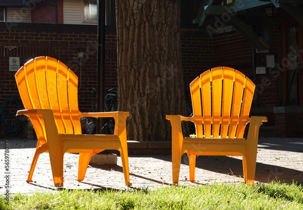 Obraz Glowing Deck Chairs