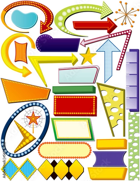 Obraz Retro Sign Elements