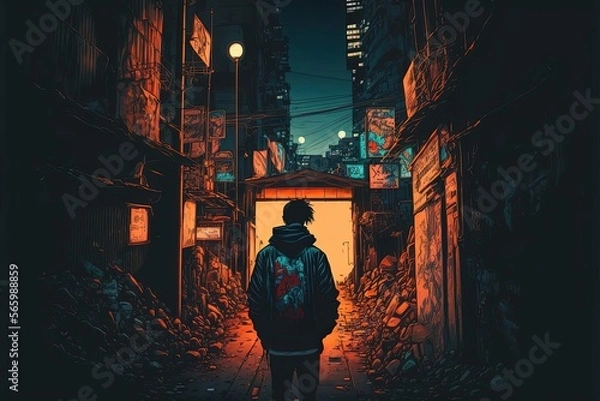 Obraz person in the night