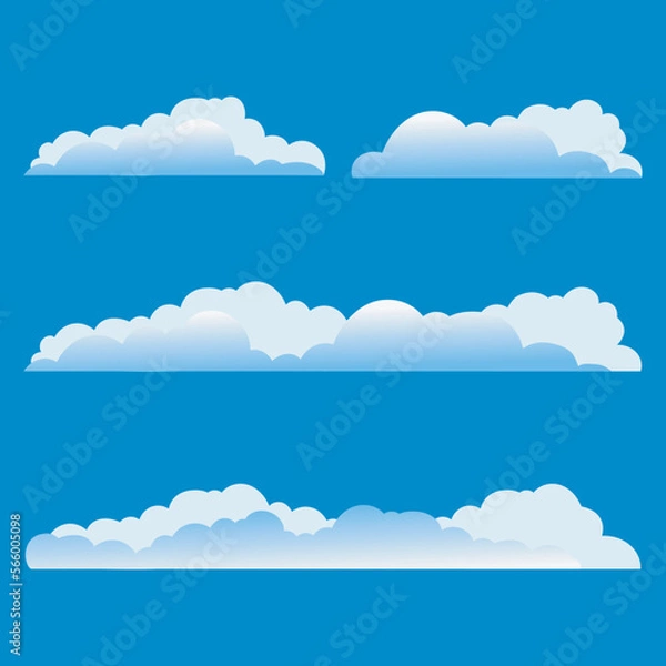 Fototapeta set of cloud icon vector