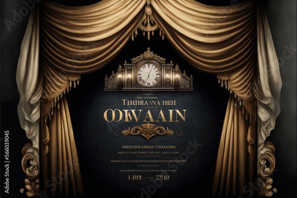 Fototapeta opera theatre invitation. Generative AI.