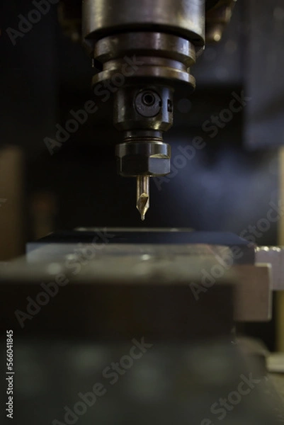 Fototapeta Parts processing at machining center