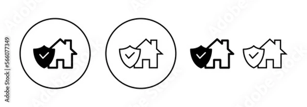 Fototapeta home insurance icon vector for web and mobile app. home protection sign and symbol