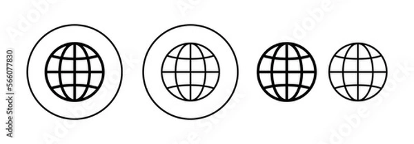 Obraz Web icon vector for web and mobile app. go to web sign and symbol. web click icon. Global search icon