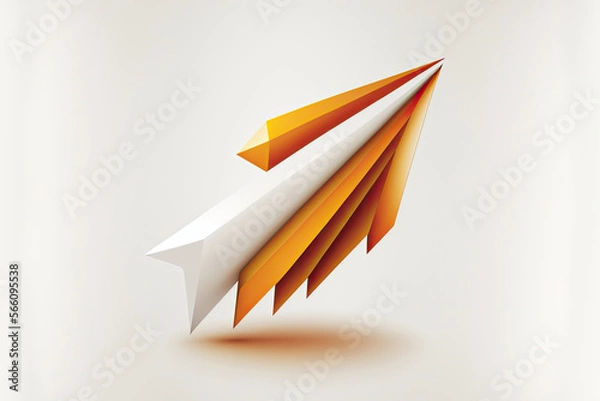 Fototapeta Stylized arrow pointing upwards, symbolizing growth and success, generative ai