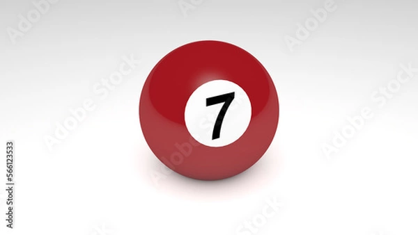 Fototapeta Bola de Billar Siete