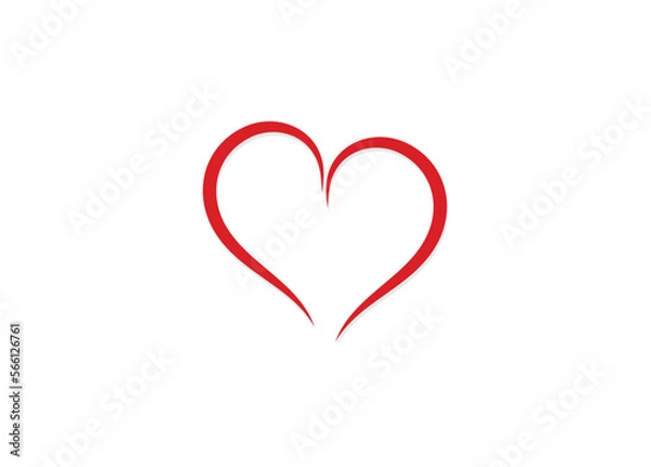 Fototapeta Heart shape. Like icon. Social media icon. Vector illustration. heart logo.