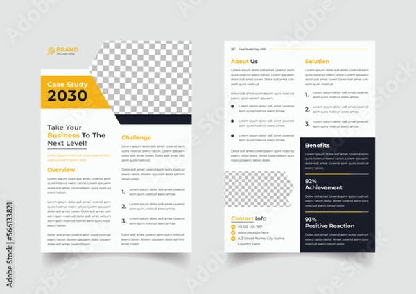 Fototapeta Business case study template design
