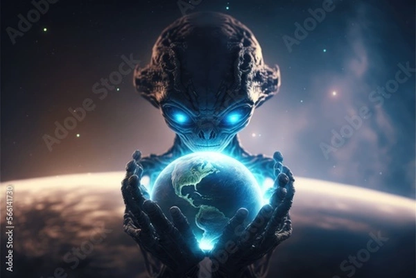 Obraz alien in space made with generative ai