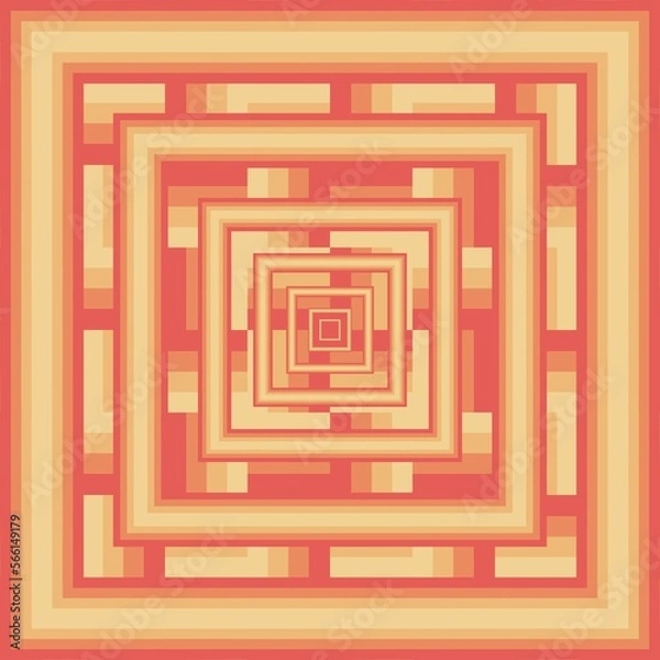 Fototapeta Draw a yellow line, Design, Square pattern, Fabric pattern, Pattern for use as background.