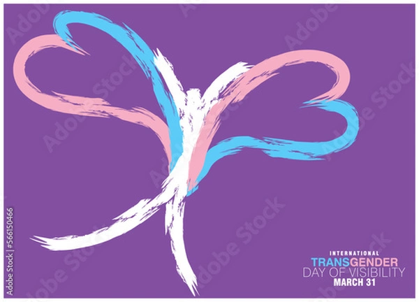 Fototapeta An abstract illustration on change for International Transgender Day of Visibility