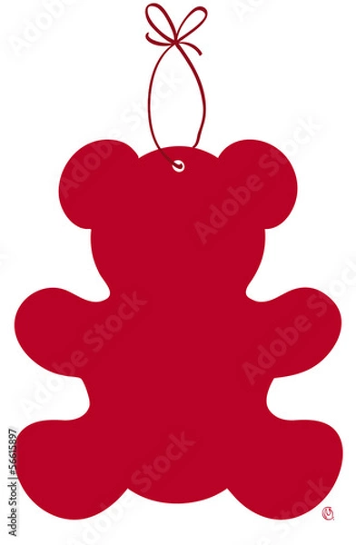 Obraz noel petit ours rouge