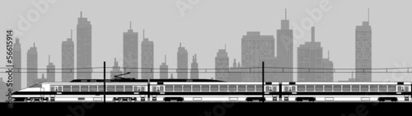 Fototapeta High speed train