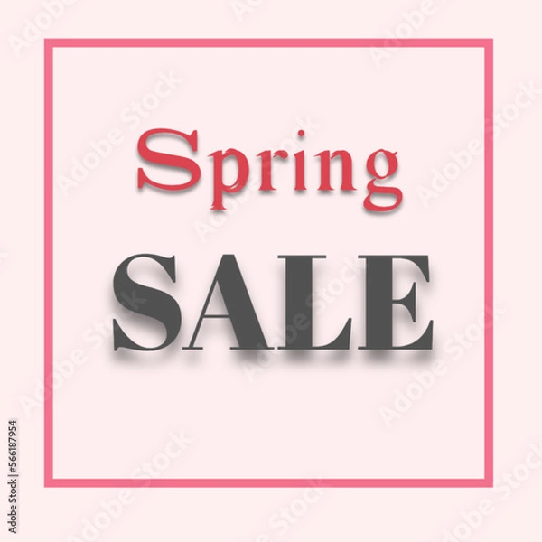 Fototapeta Banner with text spring sale. Design for advertising
