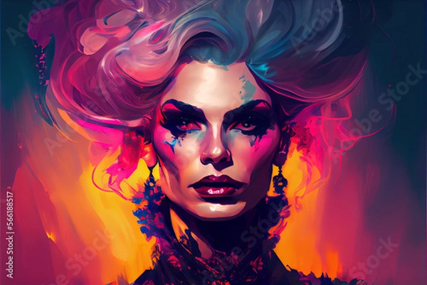 Fototapeta Portrait of drag queen