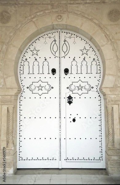Obraz białe drzwi - Tunezja