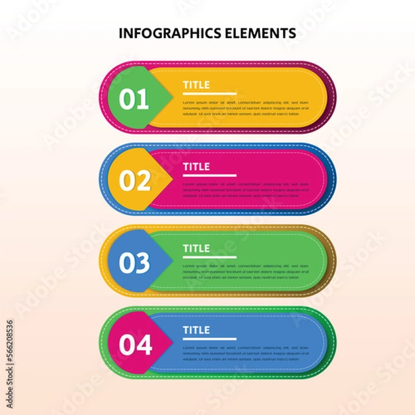 Fototapeta infographics layout with numbers pointer
