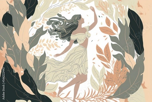 Obraz A free woman in nature