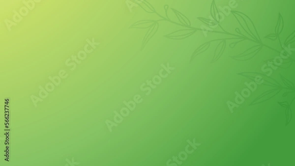 Fototapeta Green abstract gradient leaves pattern background vector.