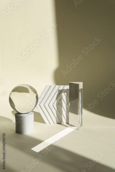 Fototapeta banner with minimalistic abstraction. minimalism in composition.