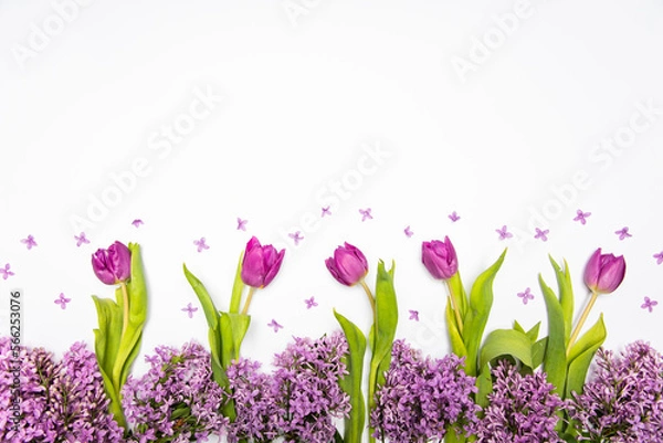 Obraz Beautiful spring flowers background. Spring time is comig