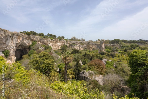 Obraz View of the Latomia del Paradiso in Syracuse