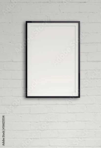 Fototapeta empty modern style frame on composition wall as concept