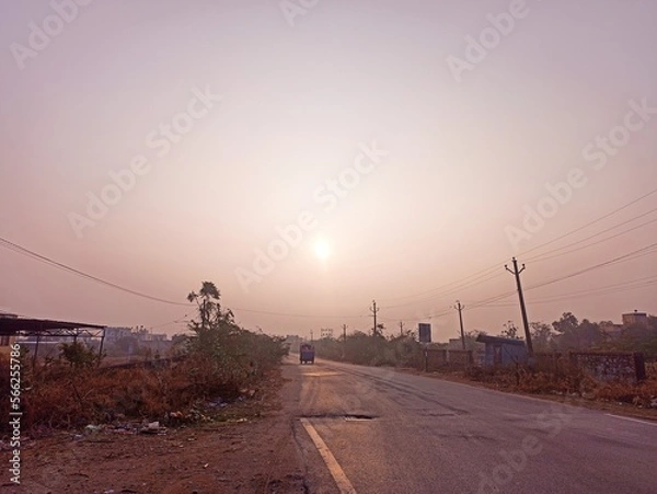 Obraz sunset in the city