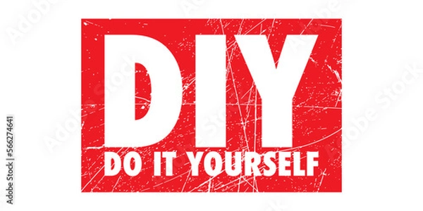 Obraz DIY Do It Yourself Rubber Stamp, vector graphic