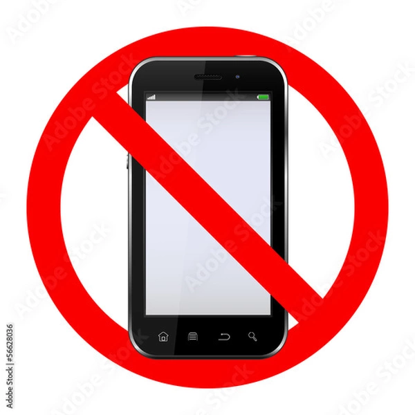 Fototapeta No phone vector sign