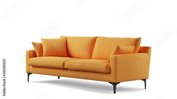 Obraz Modern sofa on isolated white background. Furniture for the modern interior, minimalist design.