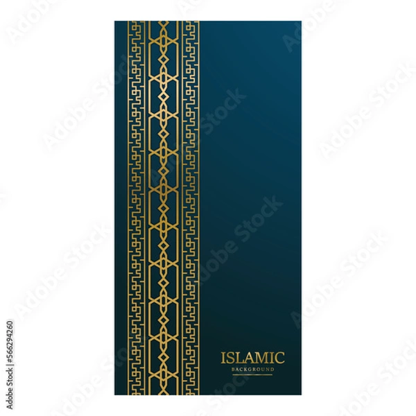 Fototapeta Islamic greeting card template and vertical banner vector