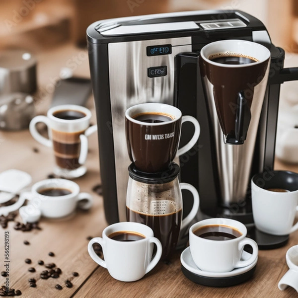 Obraz coffee mug on coffee maker