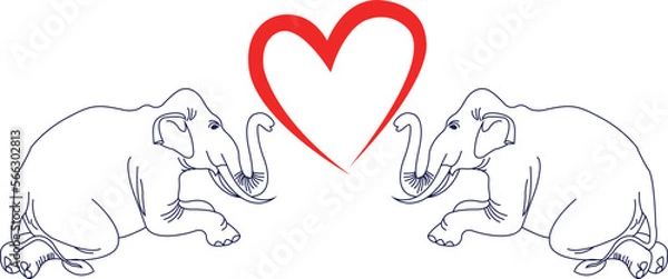 Obraz love elephant
