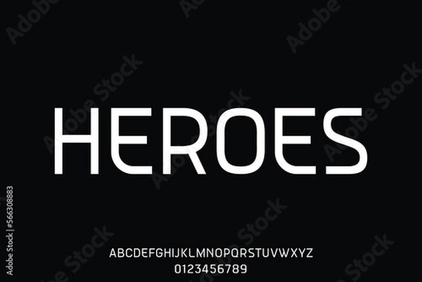 Fototapeta Unique modern display font vector