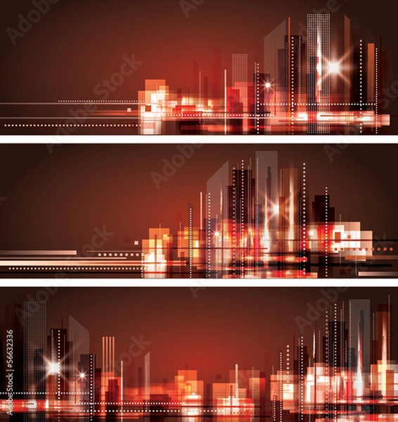 Fototapeta Abstract city landscape