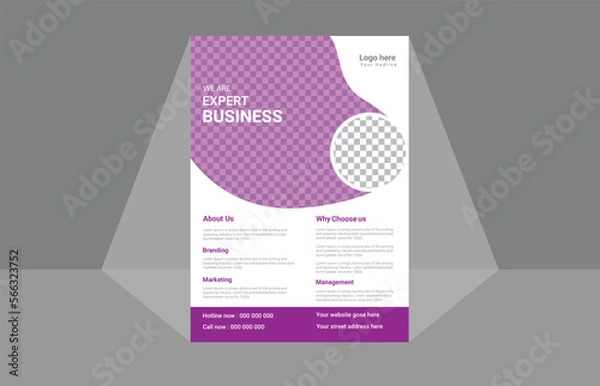 Obraz Modern Business flyer template, Vector file, A4 Size