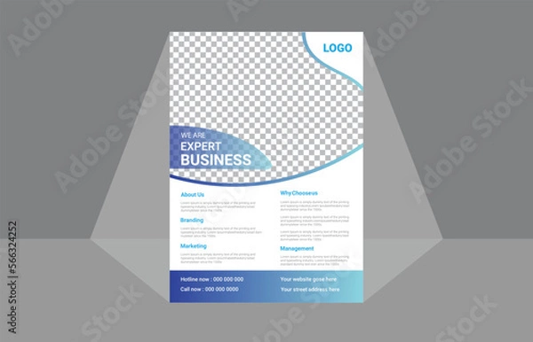 Obraz Modern Business flyer template, Vector file, A4 Size