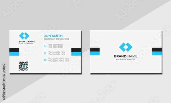 Obraz Creative unique business card design, Double-sided professional business card design template.