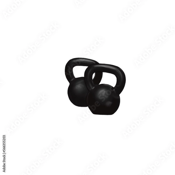Obraz dumbbell weights on white background