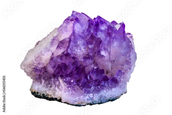 Fototapeta Isolated purple amethyst crystal stone